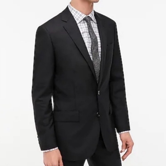 J Crew Mens Ludlow Single Breasted Blazer Size 38R Black Sport Coat Two Button - Picture 1 of 13